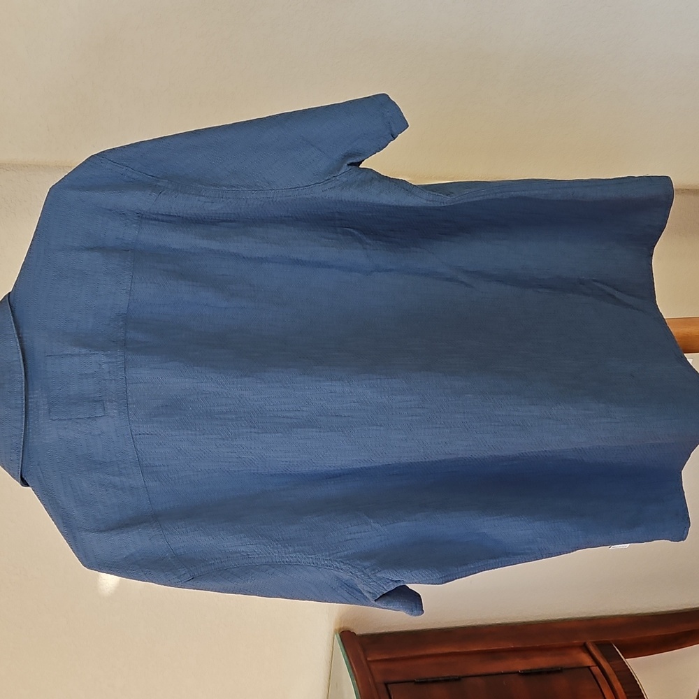 Hollister Men's Casual Blue Button Down Shirt, XL - Picture 3 of 5